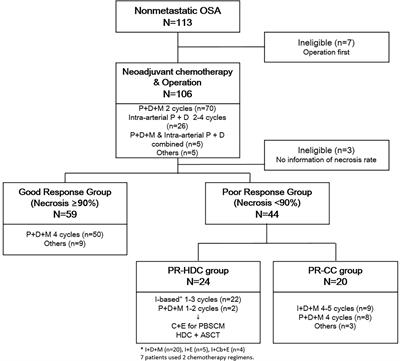 Favorable outcome of high-dose chemotherapy and autologous hematopoietic stem cell transplantation in patients with nonmetastatic osteosarcoma and low-degree necrosis